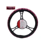 Lafa Racing Topride Steering Wheel Cover Black w/Red Marble Effect