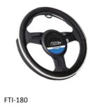 FW Racing Twin Steering Cover White w/Black Point