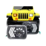 IG Tuning Black Back Ground Led Headlamp 3 Arrow 2Pcs - Image 6