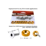 IG Tuning Number Plate Screw 20Pc Yellow - Image 3