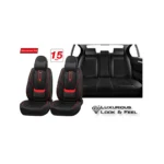 Seat Cover Swissdrive Valour Ultra-Luxe Black/Red 15Pcs