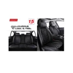 Seat Cover Swissdrive Vitesse Ultra-Luxe Black/White Stitches 15Pcs